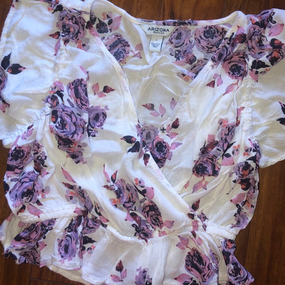 Purple Floral Blouse